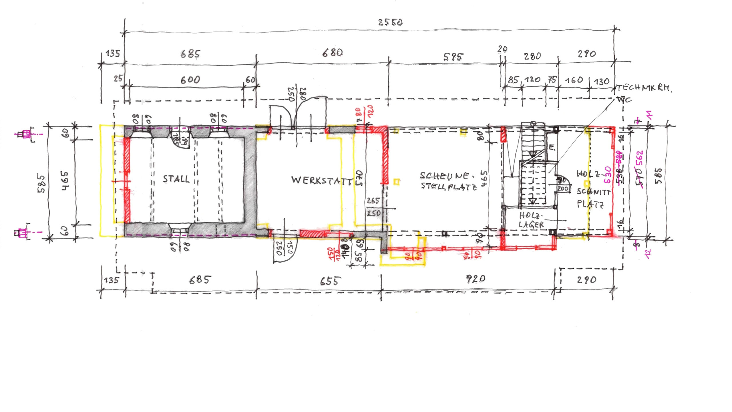 Historische Planvorlage Projekt Feuerstein